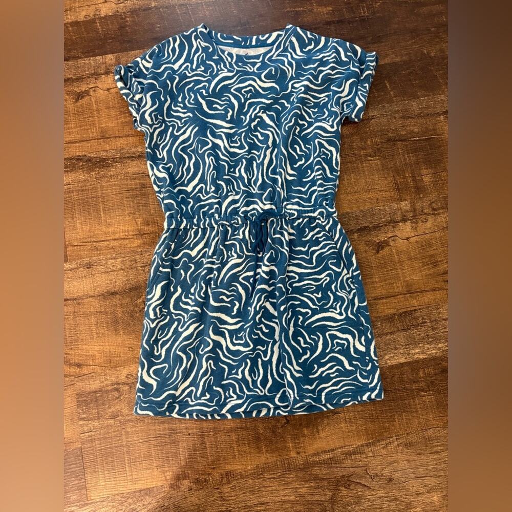 Lou & Grey Blue and White Abstract Mini Dress